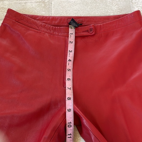 BCBGMaxAzria Red Leather Pants - Picture 10 of 12